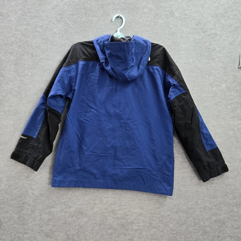 The North Face Men Jacket L Blue Nylon Logo‎ Embroidery Colorblock Activewear